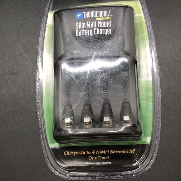 THUNDERBOLT Magnum Slim Wall Mount AA/AAA Battery Charger NEW —4 NiMH At 1 Time - Picture 9 of 11